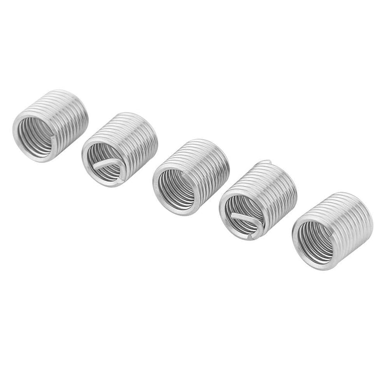 100pcs Stainless Steel SS304 Coiled Wire Helical Screw Thread Inserts M8 x 1.25 x 2D Length for Helical Repair