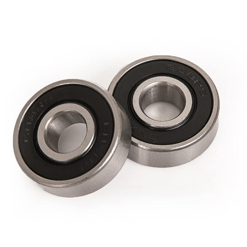 10 PCS 608-2RS Double Black Rubber Sealed Deep Groove Ball Bearings 8x22x7mm, Deep Groove Ball Bearing ABCE-3 Pre-Lubricated, Chromium Bearing Steel (608-2RS-BK, 10) 608-2RS-BK