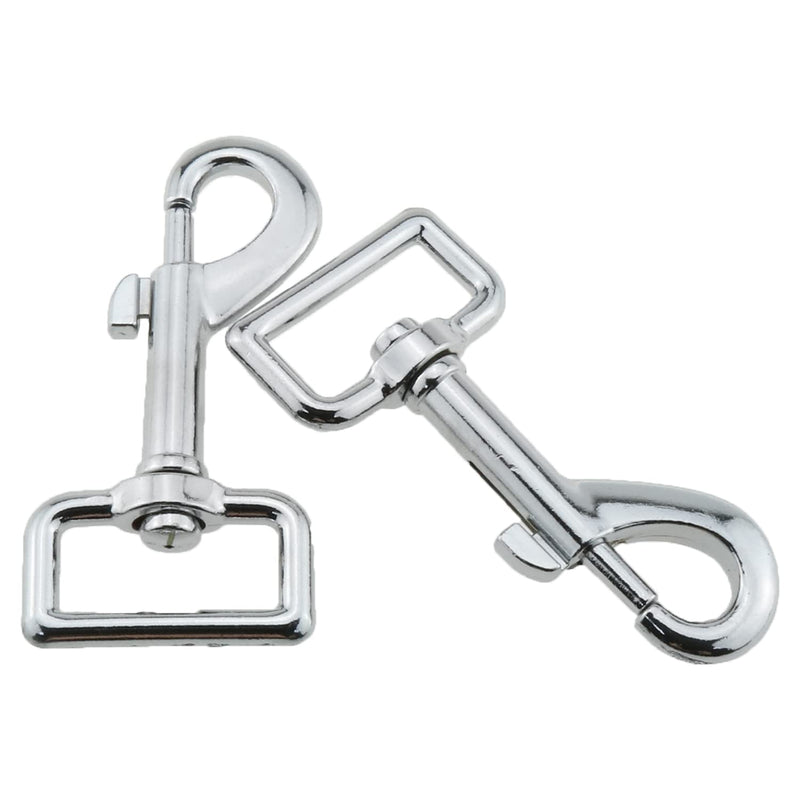 Heyous 4PCS 1" Heavy Duty Chrome Swivel Snap Hooks Trigger Snaps Dog Leash Hook Key Chain Swivel Eye Bolt Snap Hooks Trigger Clip for Linking Pet Leash Collar, Pet Harness, Purse Straps,