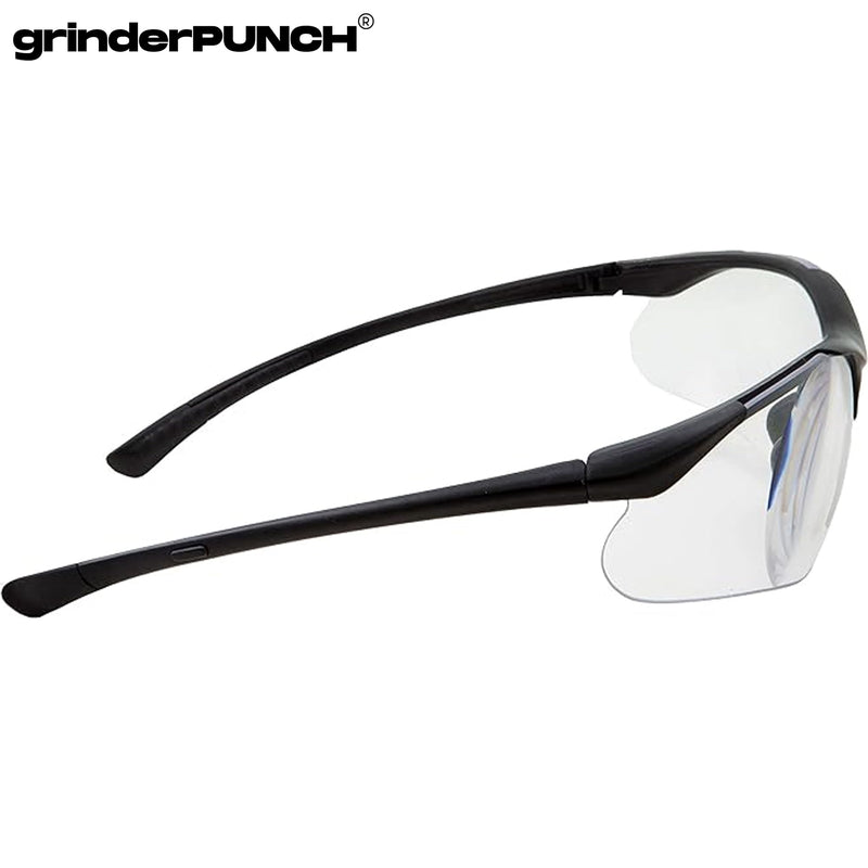 grinderPUNCH Full Lens Magnification Safety Glasses Readers ANSI Z87 Impact Resistant Diopter Magnifying Reading Glasses +2.00 Diopter