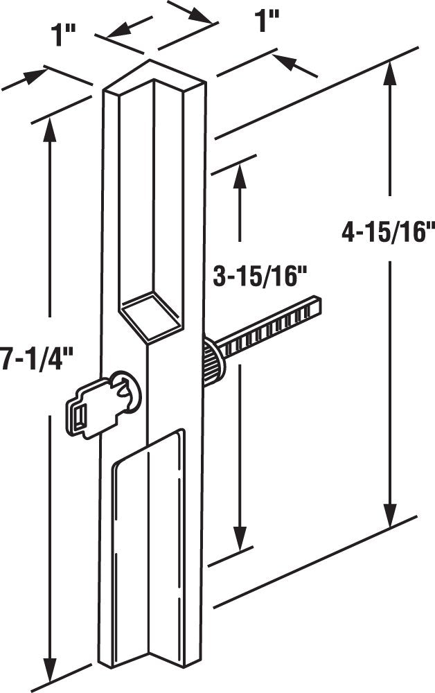 Prime-Line C 1041 Diecast, Black, Outside Patio Door Pull with Key (Single Pack)