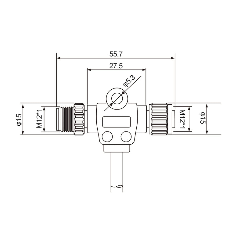 Marine Grade Products NMEA 2000 Tee Power Cable with Fuse，for Lowrance B&G Navico Garmin Networks(3.3ft).