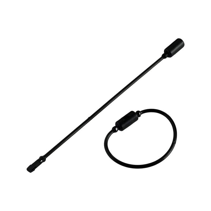 50 Pack Black 5” Self Locking Rings for Keys, Keychains, Cables, Luggage and Tags, Waterproof Nylon Plastic Rings, Tamper Evident Security Seal 50