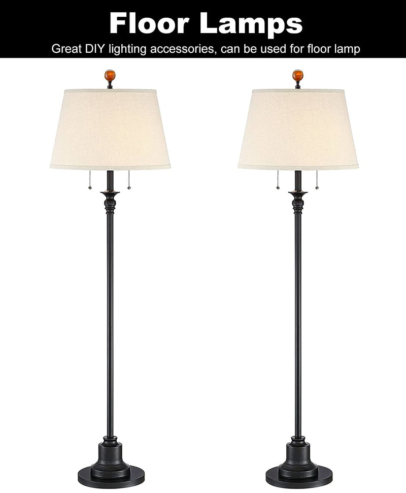 Qc 1 Pack Tawny Crystal Lamp Finial Cap - Handmade, Ball Shaped Patterned Glass with Screw Knob Base, Decoration Accessories for Table and Floor Lamp Shade Top (2 Inches Tall, Bronze Finish)