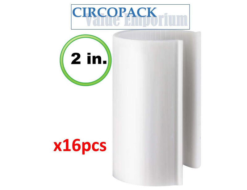 Standard Grip ABS Clamps for Schedule 40 2 inch PVC Pipes or 2-1/2 inch EMT (Metal Conduit), Furniture Grade (16 pieces)