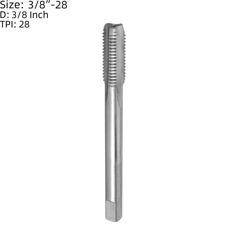 Burkit 3/8"-28 UN Tap and Die Set, 3/8 x 28 UN Machine Thread Tap and Round Die Right Hand 3/8-28 UN
