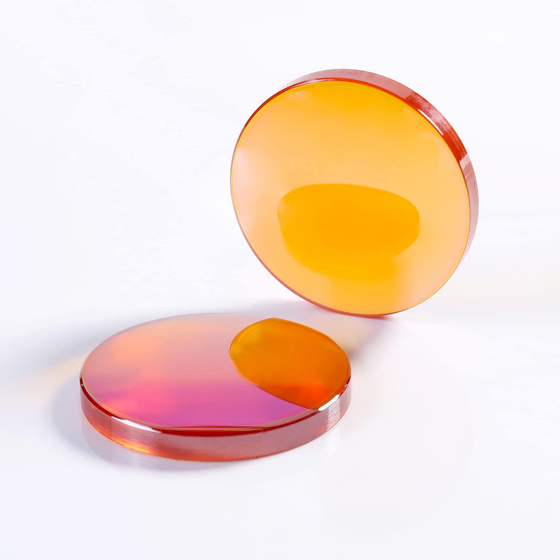12mm CO2 Laser Lens, 2" Focal Length, Orange, ZnSe Crystal, Automatic, Laser Lens Dia:12mm FL:50.8mm/2"