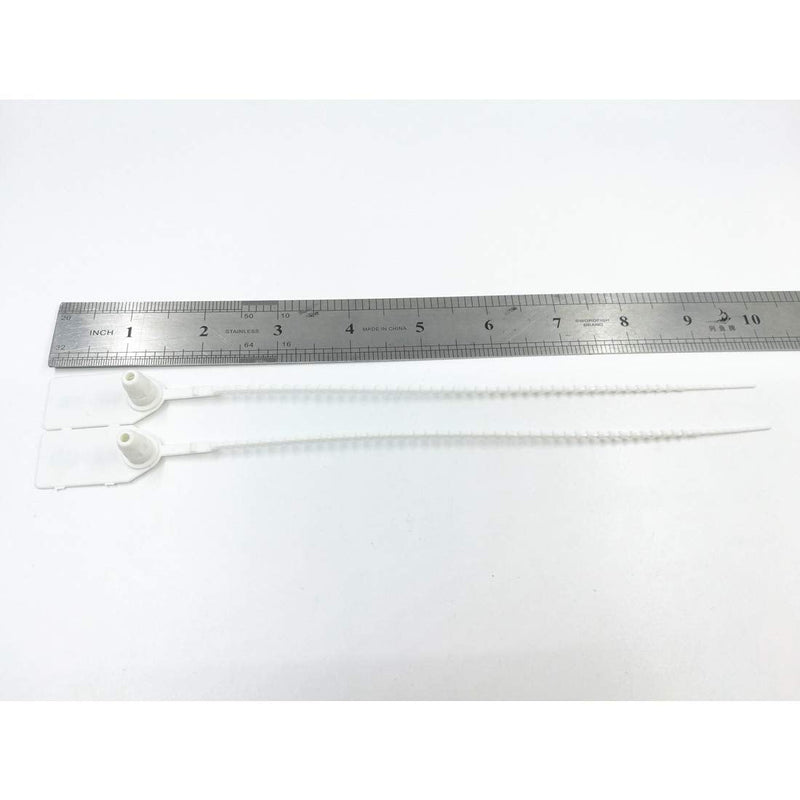 250mm Pull-Tite Plastic Security Seals Shipping Tags Disposable Signage Numbered(Package of 100) (White) 100pcs White