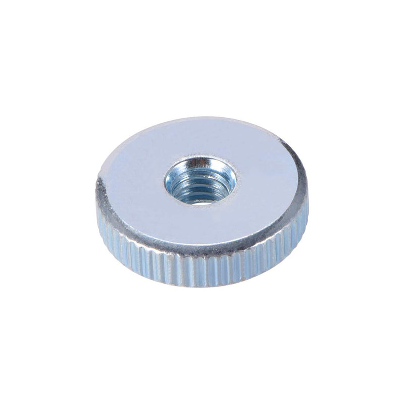 uxcell Round Knurled Thumb Nuts Conector Lock Adjusting Nuts, M6 Female Threaded Thin Type, Blue Zinc Plating, Pack of 10