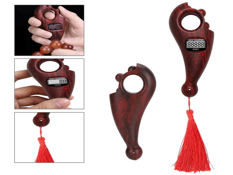 1Pieces Digital Counter Buddha Beads Counter,LCD Digital Display Counter,Buddha Beads Digital Finger Counter,Portable Mini Chanting,for Prayer,Buddhist Meditation, Relaxation,Active Fingers