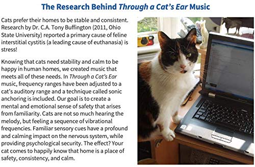iCalmpet | Through a Cat's Ear: Music for Calming, Vol. 2 | | 60-min | Piano tunes with sonic anchoring reduces feline stress Audio CD