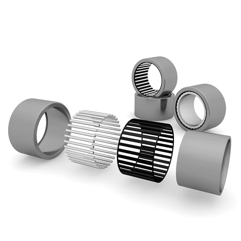 uxcell SCE1210 Needle Roller Bearings, Drawn Cup Open End, 3/4-inch Bore 1-inch OD 5/8-inch Width 12800N Static Load 17500N Dynamic Load 2pcs 3/4x1x5/8"