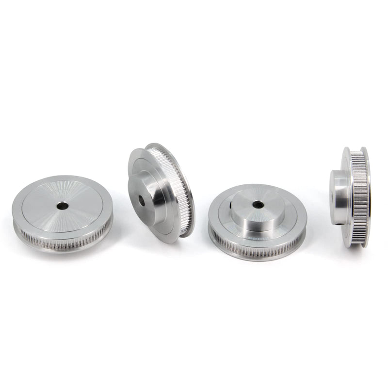 2GT Pulleys 80 Teeth 6.35mm Bore 80T Timing Belt Pulleys Synchronous Wheel Aluminum for Width 6mm Belt 3D Printers Parts, 4pcs/Pack(Size: 80T-6.35mm Bore) 2GT