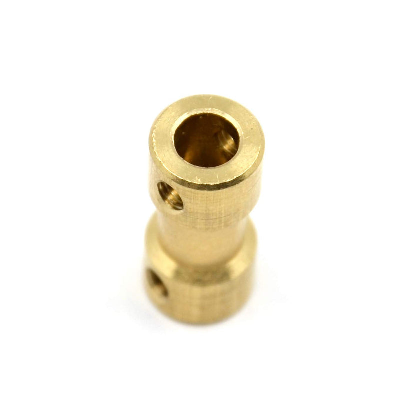 8pcs 4mm to 5mm Brass Shaft Coupling Joint Connector with Screws for Small Motor (4mm to 5mm)