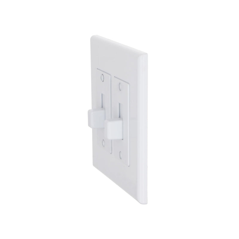 TayMac 2672W 2-Gang MASQUE Decorator Cover, Toggle, White 2 Gang Toggle Switch