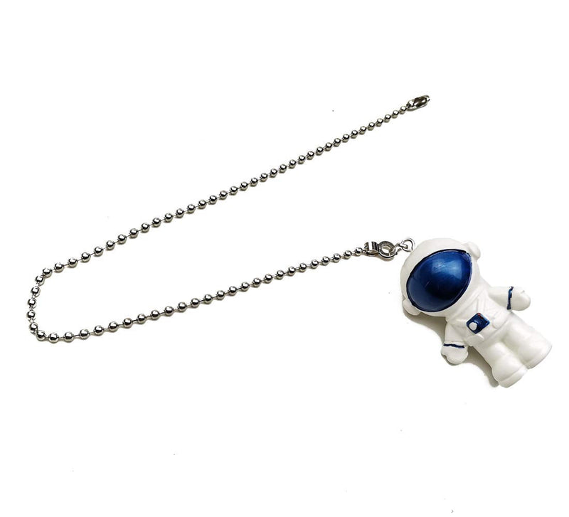 12 inch Mini Blue Spaceman Charm Pendant Ceiling Fan Danglers Fan Pulls Chain Extender with Ball Chain Connector