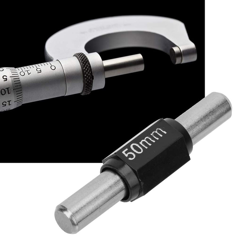 Standard Caliper Calibration Block Stainless Steel Outside Micrometer Reference Rod Gauge Accessories for Calibrating Micrometers(50mm / 1.97in) 50mm / 1.97in