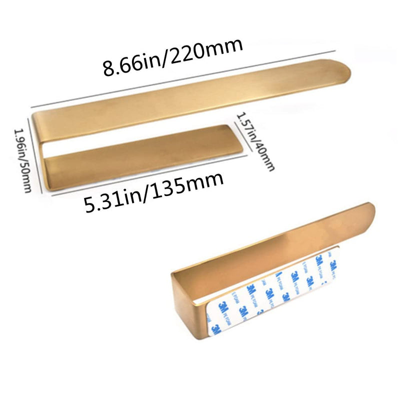 szhdxsy 2pcs Towel Holder SUS 304 Stainless Steel Towel Rod, Self Adhesive Towel Holder Towel Rod Towel Rack for Bathroom,Kitchen (Golden) 8.6 Golden 2
