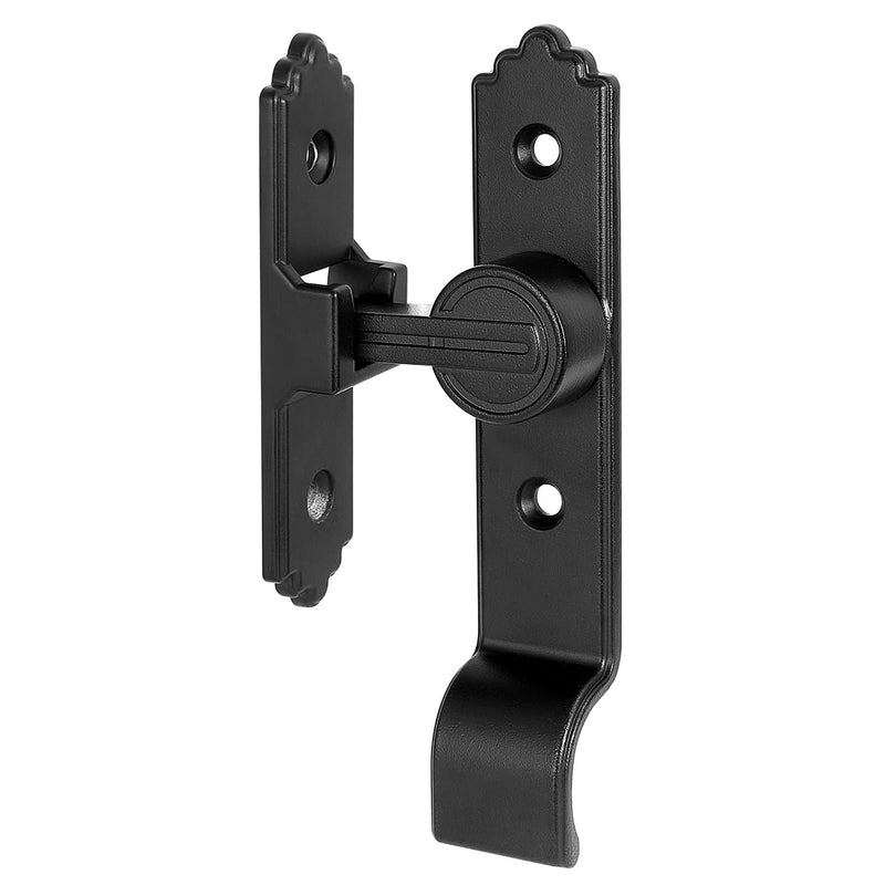 3 Packs 90 Degree Black Barn Door Locks and Latches,Flip Sliding Barn Door Latch with Handle,Heavy Door Latches,Door Security Latch Lock for Cabinets,Bathroom,Garden,Closet Door,Window,Garage 3