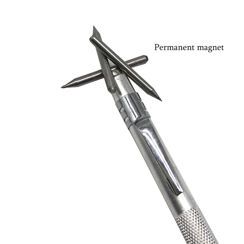 NEPAK 2 Pack Tungsten Carbide Scriber with Magnet,with Extra 12 Replacement Marking Tip,Etching Engraving Pen for Glass/Ceramics/Metal Sheet 14 Count (Pack of 1)