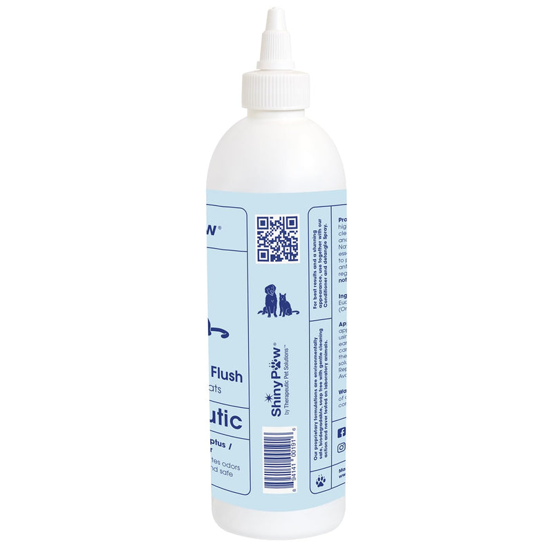 Dog Ear Cleaner Solution for Dogs & Cats 16 oz by Shiny Paw | Wintergreen, Camphor & Aloe – Gentle Ear Flush for Pets Health | Dog Ear Wash | Made in the USA
