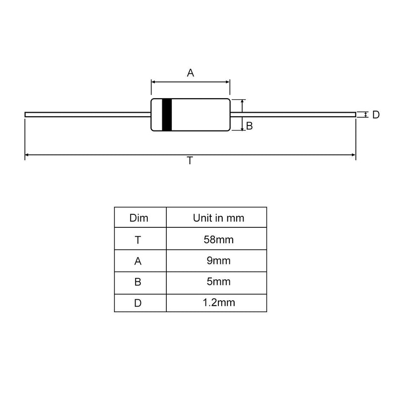 uxcell Schottky Rectifier Diode 3A 1000V Electronic Silicon Diodes for 1N5408