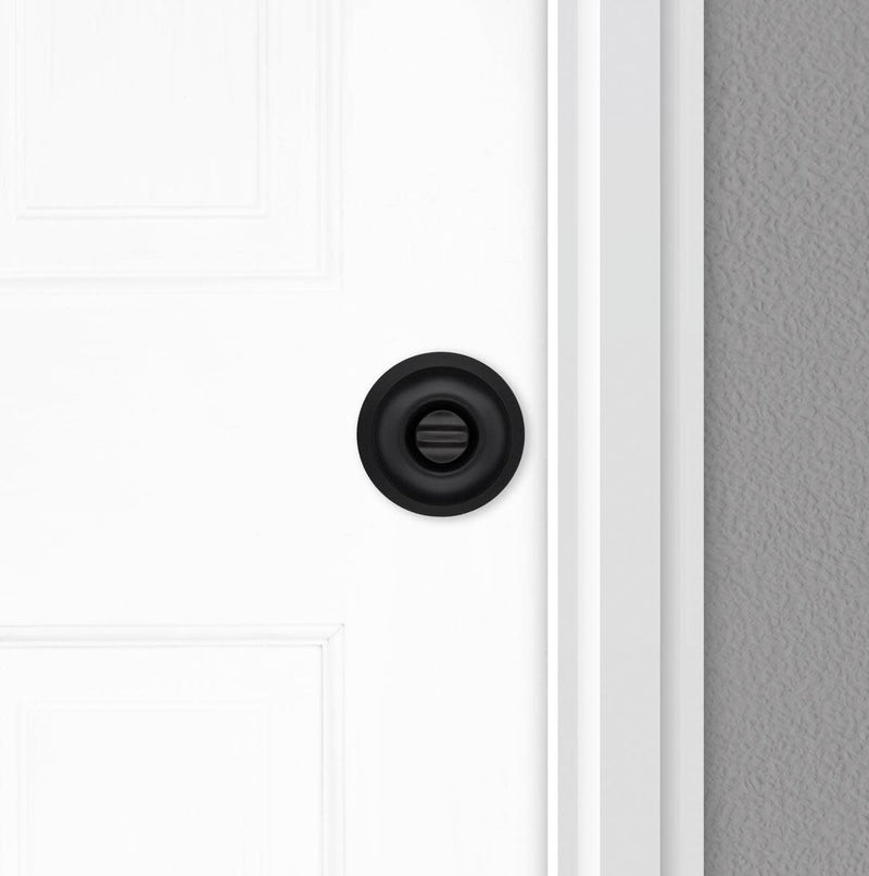 Kwikset Safelock SK3000RG-514 Regina Knob Privacy Lock with RCAL Latch and RCS Strike Matte Black Finish