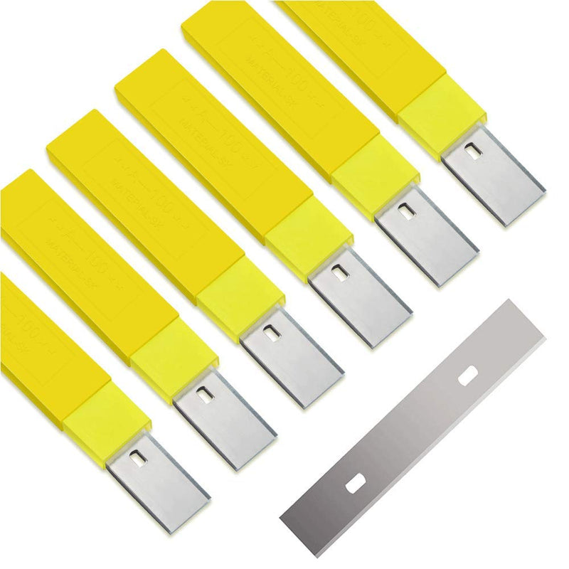 4" Scraper Blades 60 pcs Replacement Stainless Steel Razor Blade for Scraper to Remove Wallpaper Adhesive Vinyls 60 pcs blades