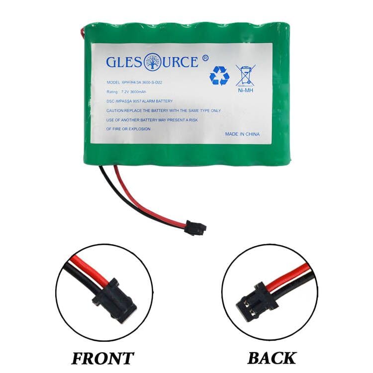 7.2V 3600mAh Battery Replacement Compatible with 6PH-H-4/3A3600-S-D22 DSC IMPASSA SCW9057 SCW-9055 ADT SCW9057G-433 Wireless Security System Alarm Panel (1 Pack) 1 PCS 7.2V 3600mAh battery