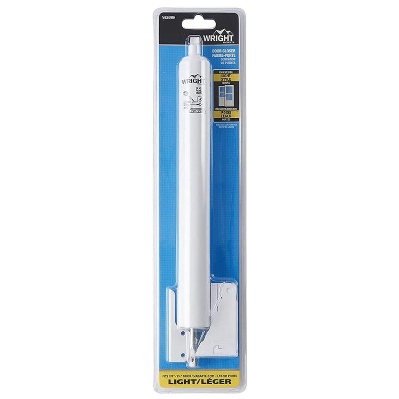 Wright Products - Standard Duty Pneumatic Screen and Storm Door Closer, White