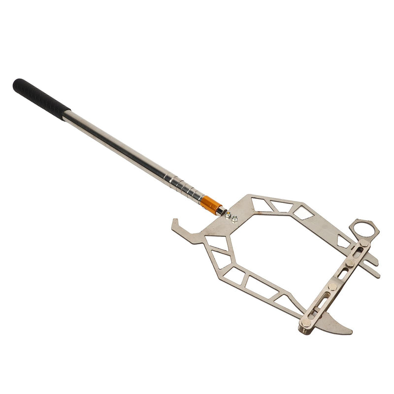 EVGATSAUTO Mooring Rope Dock Threader, Stainless Steel U-Type Cable Wire Guider with Telescopic Rod, Ship Parking Tool