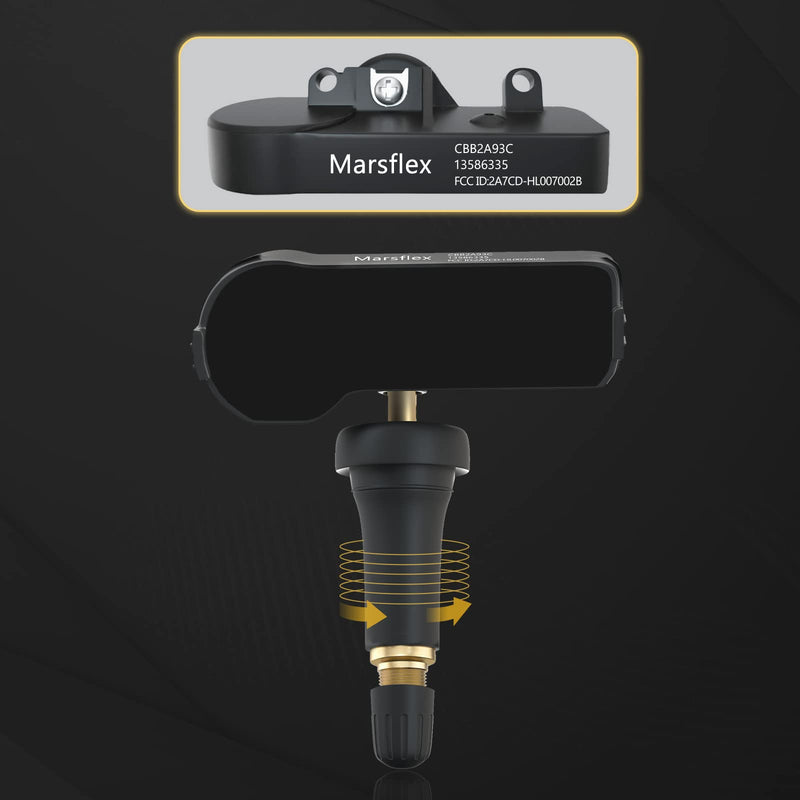 Marsflex TPMS Sensor Fit for Chevy GMC Buick Cadillac Saturn Pontiac SAAB, Tire Pressure Monitoring System Replacement OE: 13586335 13598771 13598772 20923680 25920615 13516164, 315MHz 4pcs 1 2.75*2.25