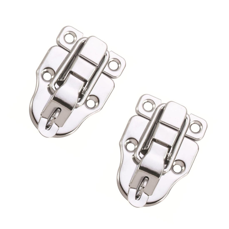 10Pack Metal Duckbilled Box Hasp Lock Toggle Latch Catch for Wooden Case Boxes Toolbox Silver - NewNest Australia