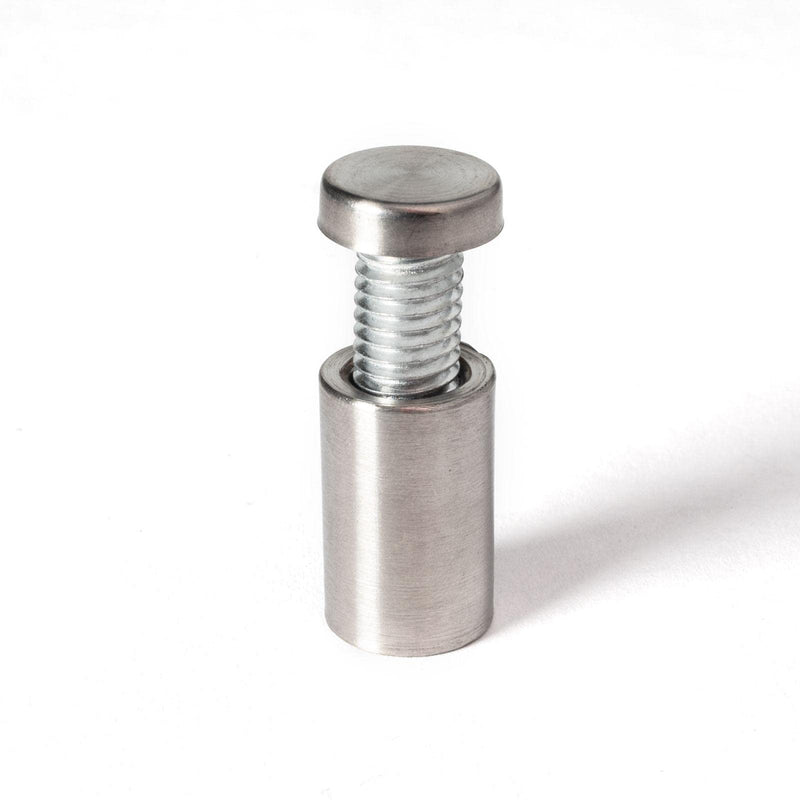 Stainless Steel Standoff 5/8 Inch Diameter x 1 Inch Barrel Length Brushed Finish for PVC, Glass and Acrylic Sign Stand Off Wall Anchors and Screws 20 Piece Store/Restaurant Pack 20 Piece Pack