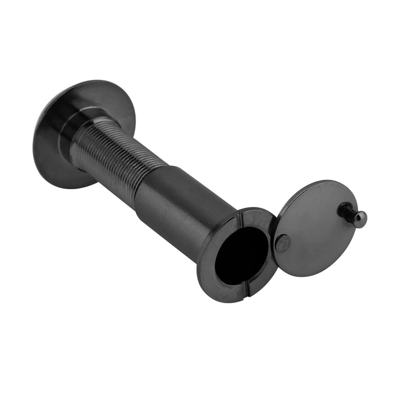 Door Viewer Peephole, 220-degree Peephole for Front Door with 16 mm/0.63 inch Drill Bit for 1-1/2" to 2-3/8" Doors (Black) Black