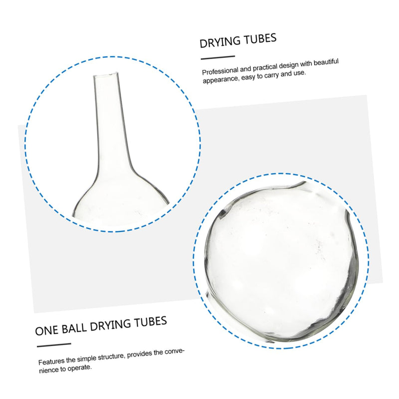 DOITOOL Glass Drying Tubes 5Pcs Single-Ball Drying Tubes for Chemistry Experiments Laboratory Glass Tubing for Teaching Transparent Lab Glassware 5.51 X 0.90 X 0.90In