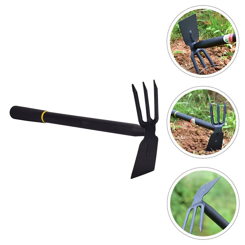 Yardwe Hoe and Cultivator, Garden Rake Hand Tiller Tool Heavy Duty Cultivator Hoe for loosening Soil Weeding Digging Flower Planting Garden Farming Agriculture Tool