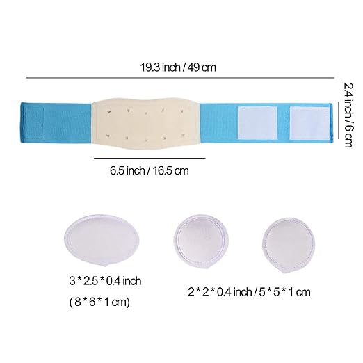 Paskyee Umbilical Hernia Belt Baby Belly Button Band Infant Belly Wrap Hernia Truss Support Adjustable Navel Belly Band Newborn Umbilical Cord (Blue) - NewNest Australia