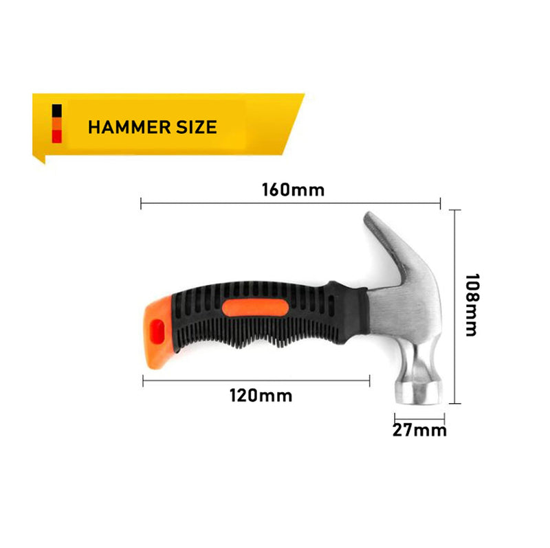 Picture Hanging Kit, cSeao 415 Pieces Hardware Nail Assortment Kit & 8oz Claw Hammer,Mini Hammer with Anti-Slip Handle,Common Nails, Wood Nails, Picture Hanging Nails, Wall Nails for Hanging Nails Assortment with Hammer