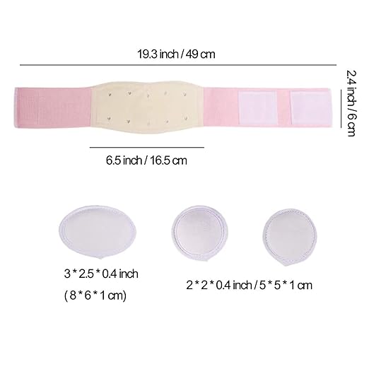 Paskyee Umbilical Hernia Belt Baby Belly Button Band Infant Belly Wrap Hernia Truss Support Adjustable Umbilical Belly Band Newborn Umbilical Cord (Pink) - NewNest Australia