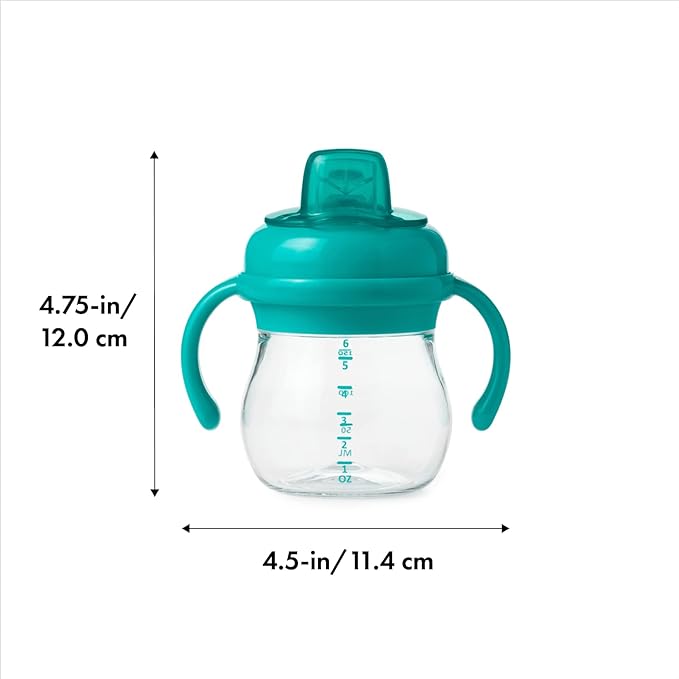 OXO Tot Glow Soft Spout Cup with Handle Teal FDOX61127500 - NewNest Australia