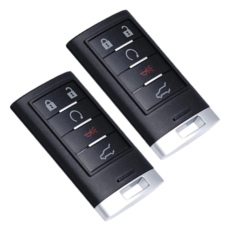 Keyless Entry Remote Push Start Button Smart Proximity Control Key Fob Replacement Fits for Cadillac SRX 2010 2011 2012 2013 2014 2015 ATS XTS 2013-2014 ELR NBG009768T 22865375