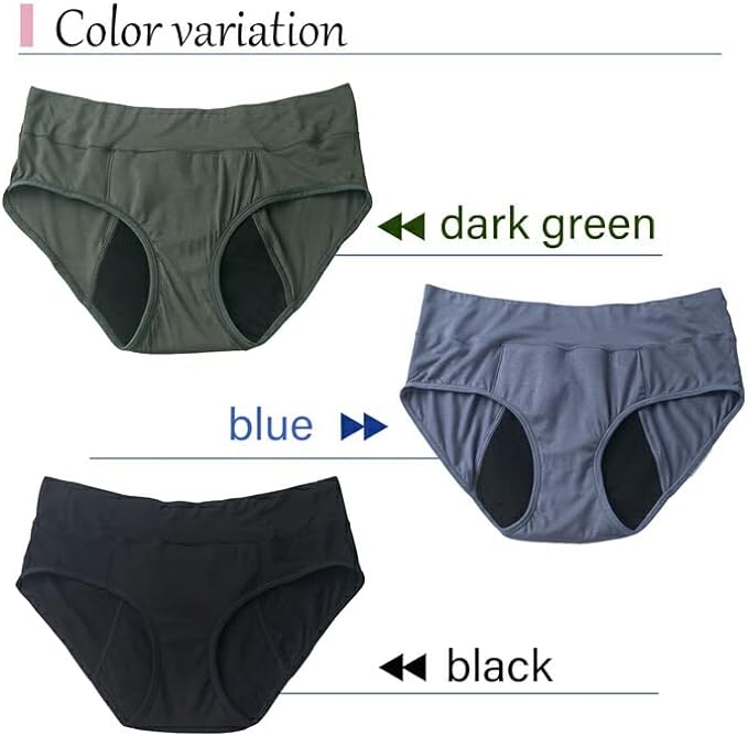 [KarlyShop Import] KalryShop import Sanitary Panties, No Napkins, For Menstrual Use, Day or Night, Urine Leak, Menstrual Blood Absorption, Waterproof, Menstrual Blood, Menstrual Blood, Panties, For Many Days, Rs9080 L, Black - NewNest Australia