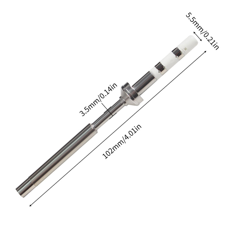 FYSETC 3D Printer Accessories TS100 TS101 Soldering Iron Adapter with 8 Pcs Style Modify Tips Compatible with Standard 936 Universal Soldering Iron Tip for Prints Project Bczamd