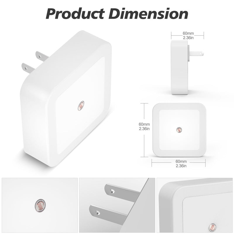Sujeet Night Light, Night Lights Plug into Wall 4-Pack, Nightlight Plug in Night Light, Dusk to Dawn Night Lamp Led Night Light for Bedroom, Bathroom, Hallway Warm White