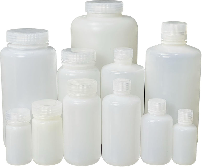 1000ML 32OZ Nature Wide Mouth HDPE Plastic Reagent Bottles with Caps Pack of 4 Small Pack 1000ML/32OZ