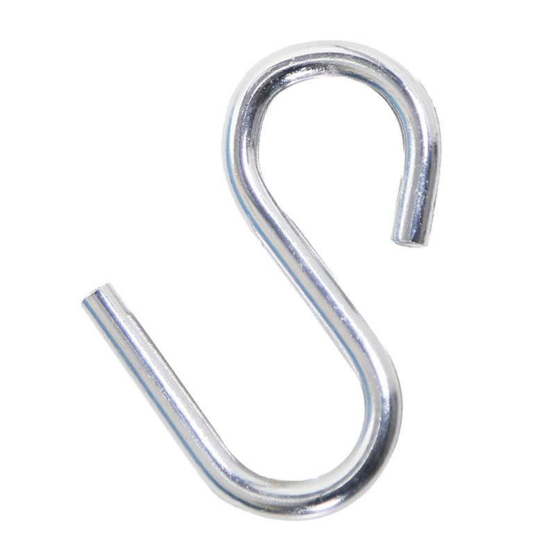 Heavy Duty S Hooks, 2pcs Stainless Steel Fishing Hiking Hammock Hook S Shaped Hooks Thickness Hammock Hanging S Shape Hooks Silver