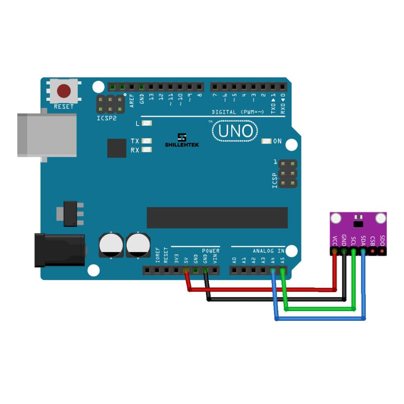 SHILLEHTEK PRE-SOLDERED BMP280 3.3V I2C IIC Digital Atmospheric Pressure, Temperature, and Altitude Sensor Module for Raspberry Pi, Arduino, ESP32, and Other Microcontrollers