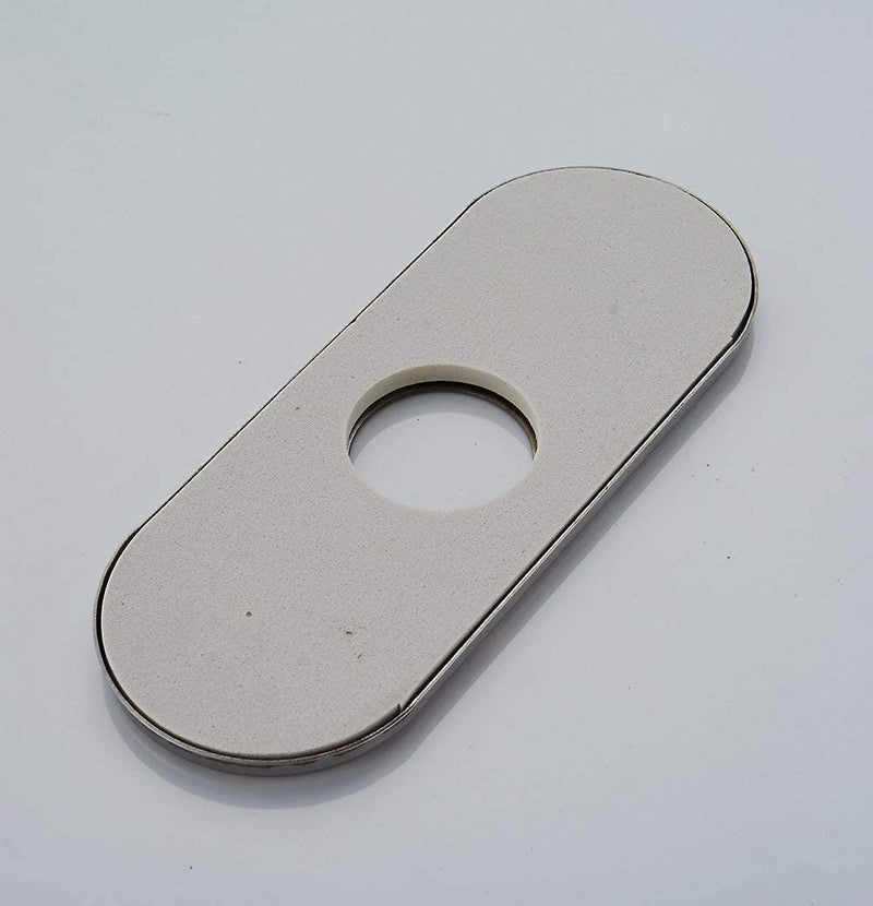 Homevacious 6" Sink Hole Cover Deck Plate for Bathroom Vanity Sink Faucet Escutcheon Brushed Nickel Stainless Steel Faucet Hole Cover Plate Round