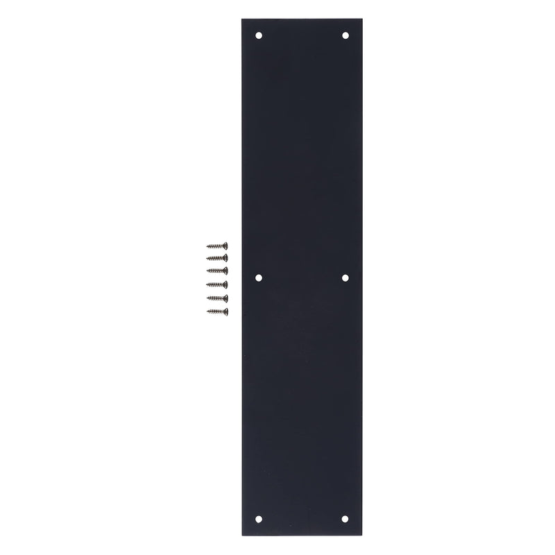 BRINKS Commercial - Commercial 15" Push Door Plate, Matte Black Finish - Rust and Corrosion Resistant Door Plate 15 Inch